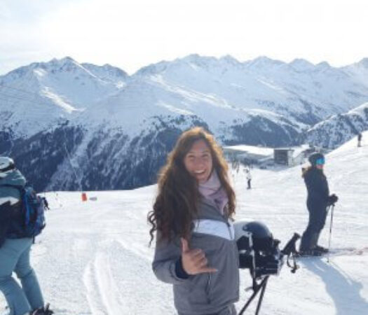Afbeelding voor Samantha’s 1e keer wintersport