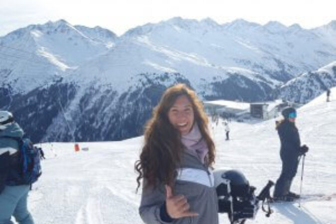 Afbeelding voor Samantha’s 1e keer wintersport