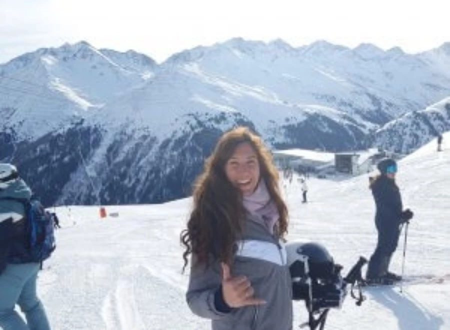 Afbeelding voor Samantha’s 1e keer wintersport