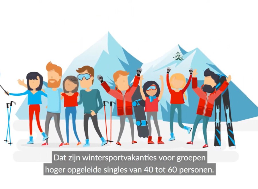 animatie wintersport video