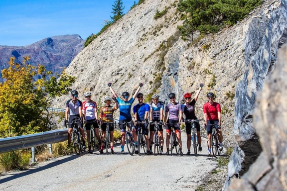 Hike & Bike Alpe d'Huez groepsfoto