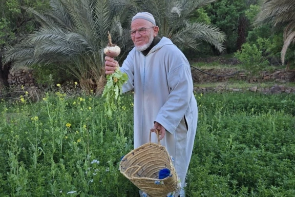 hassan groente plukken ecolodge marokko